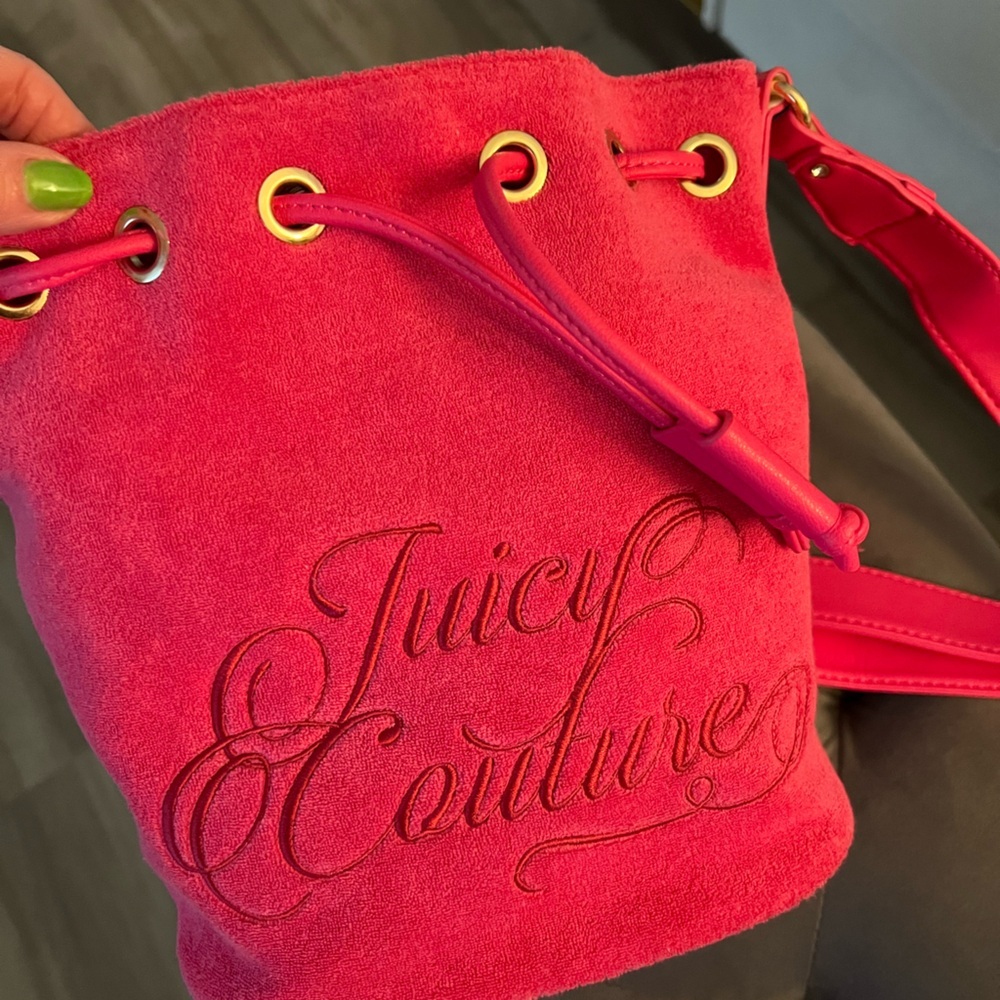 Juicy Couture Hot Pink Bucket Shoulder Bag